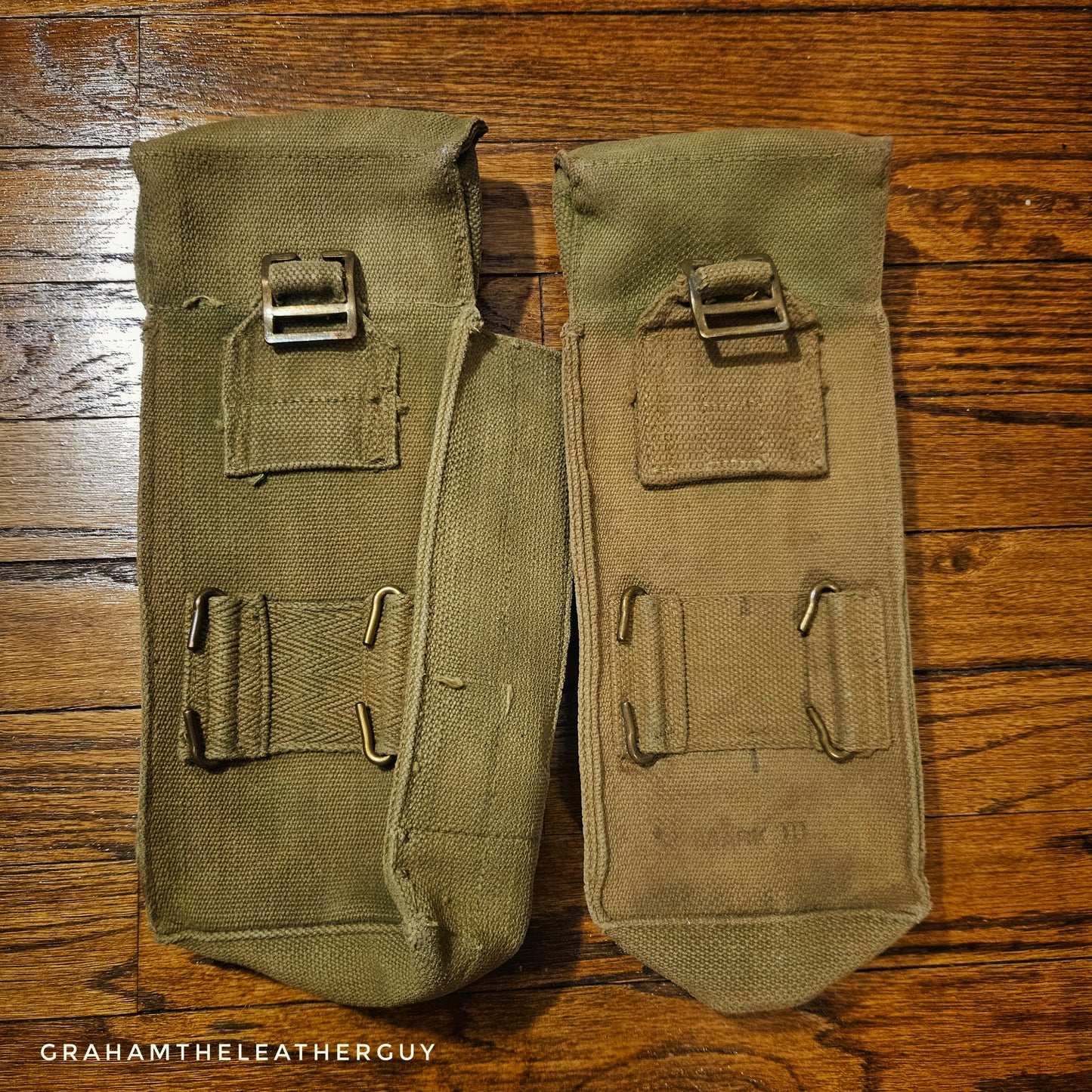 WW2 British Bren gun pouches pair