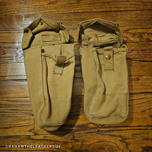 WW2 Canadian Bren gun pouches pair