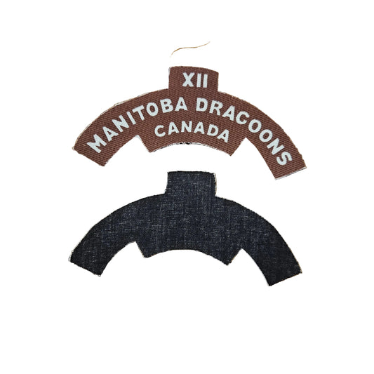 Repro XII Manitoba Dragoons Canvas shoulder title