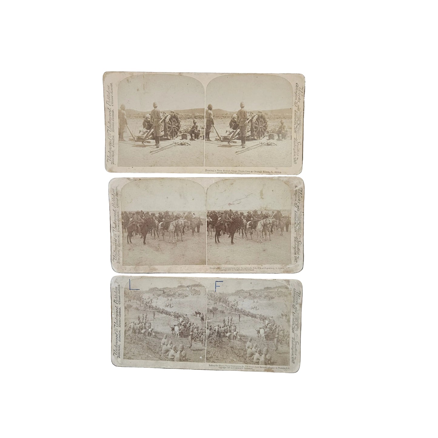 Boer war photos set of 3