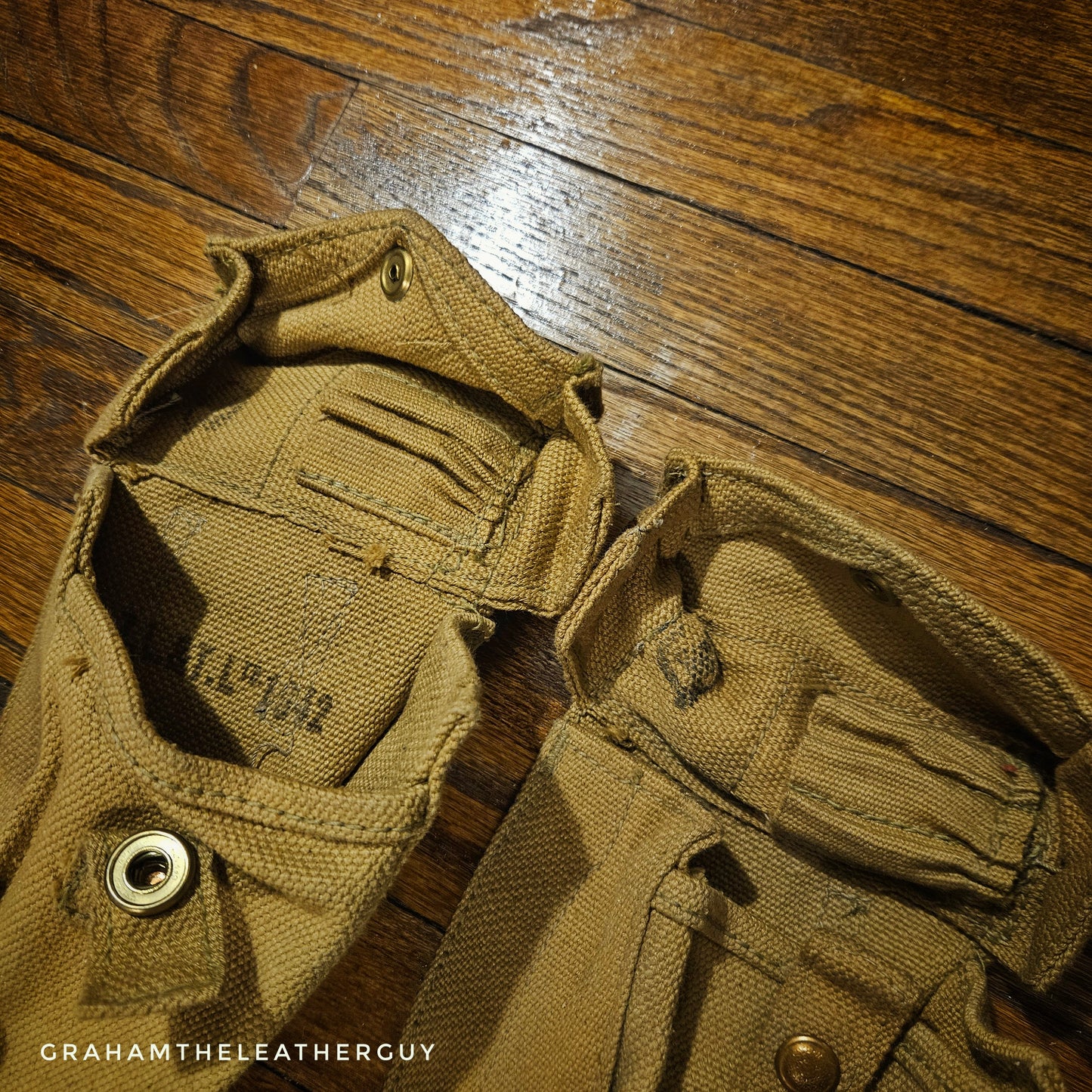 WW2 Canadian Bren gun pouches pair