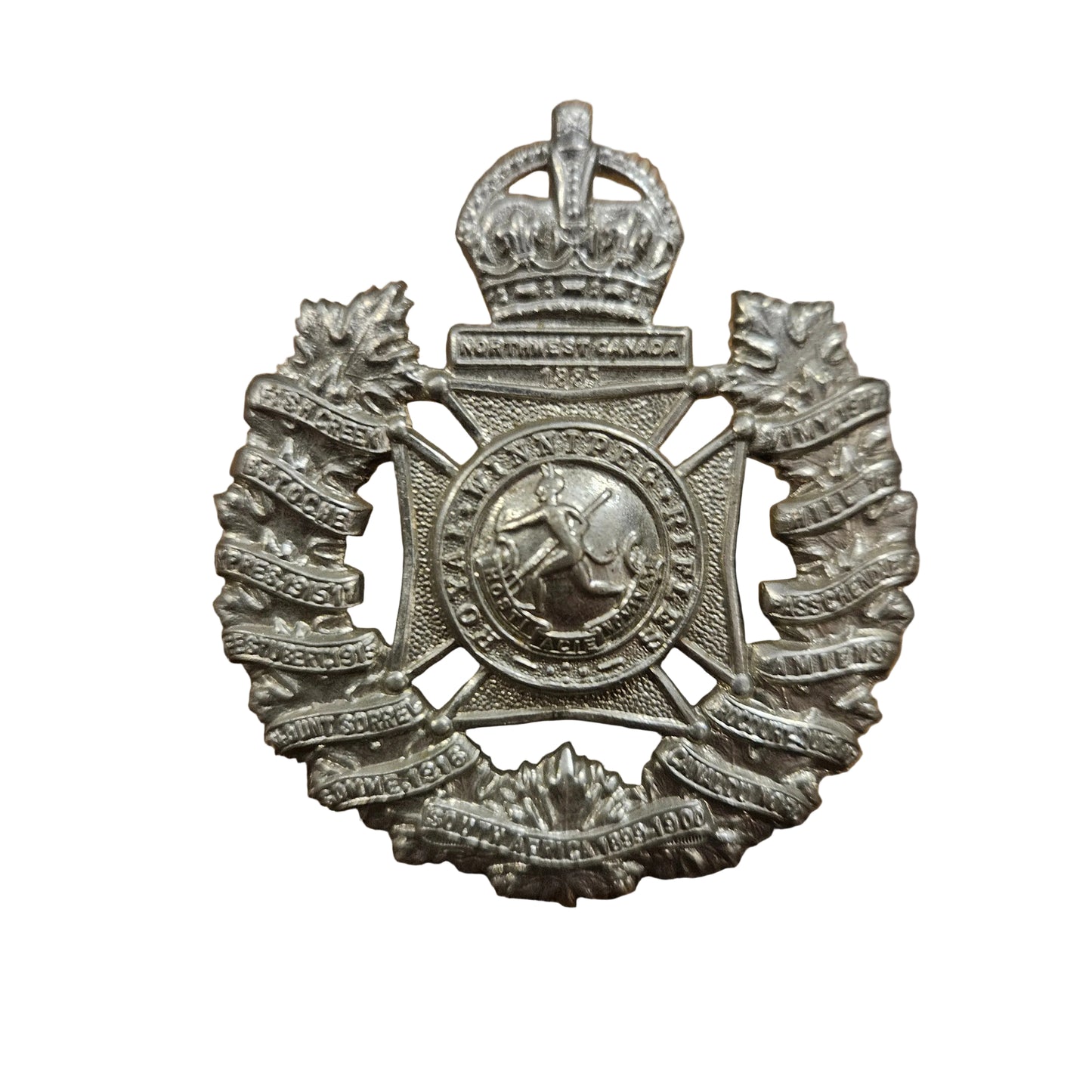 Kings Crown Royal Winnipeg Rifles Cap Badge.