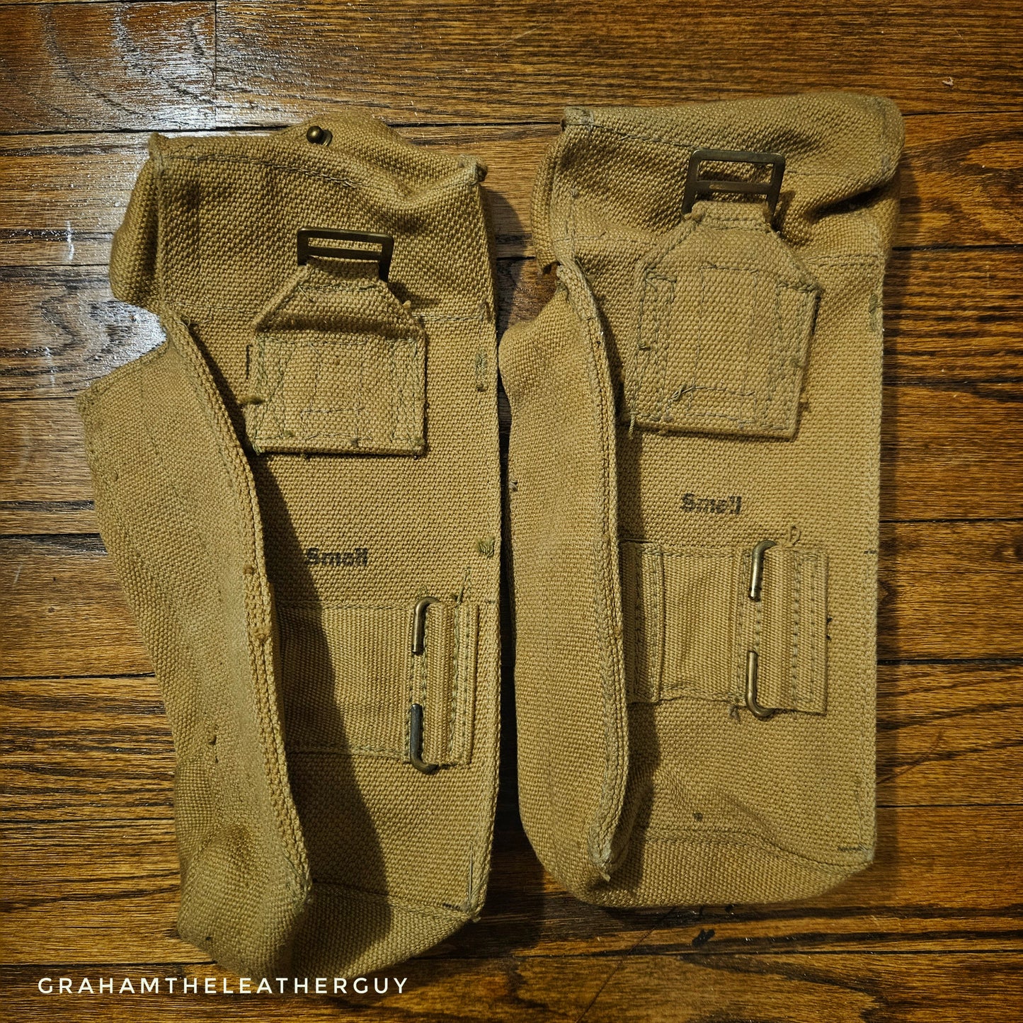 WW2 Canadian Bren gun pouches pair