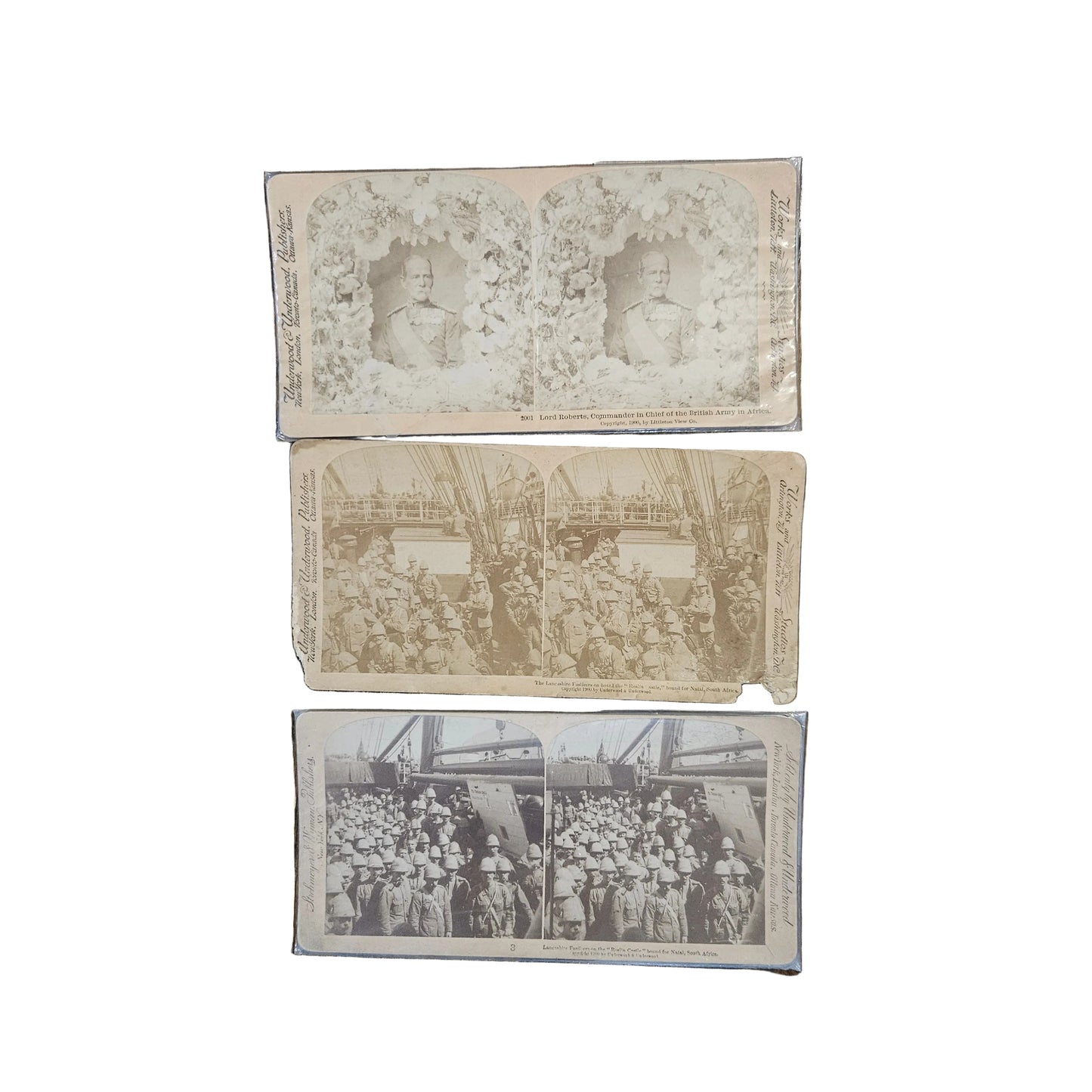 Boer war photos set of 3